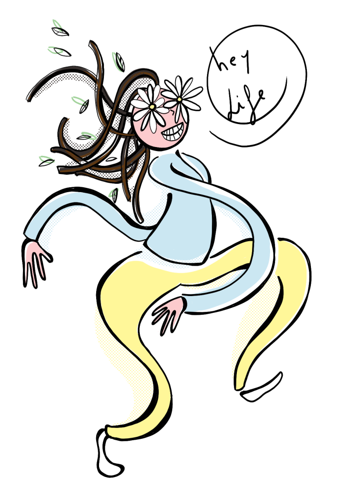 petit bonhomme dans la joie