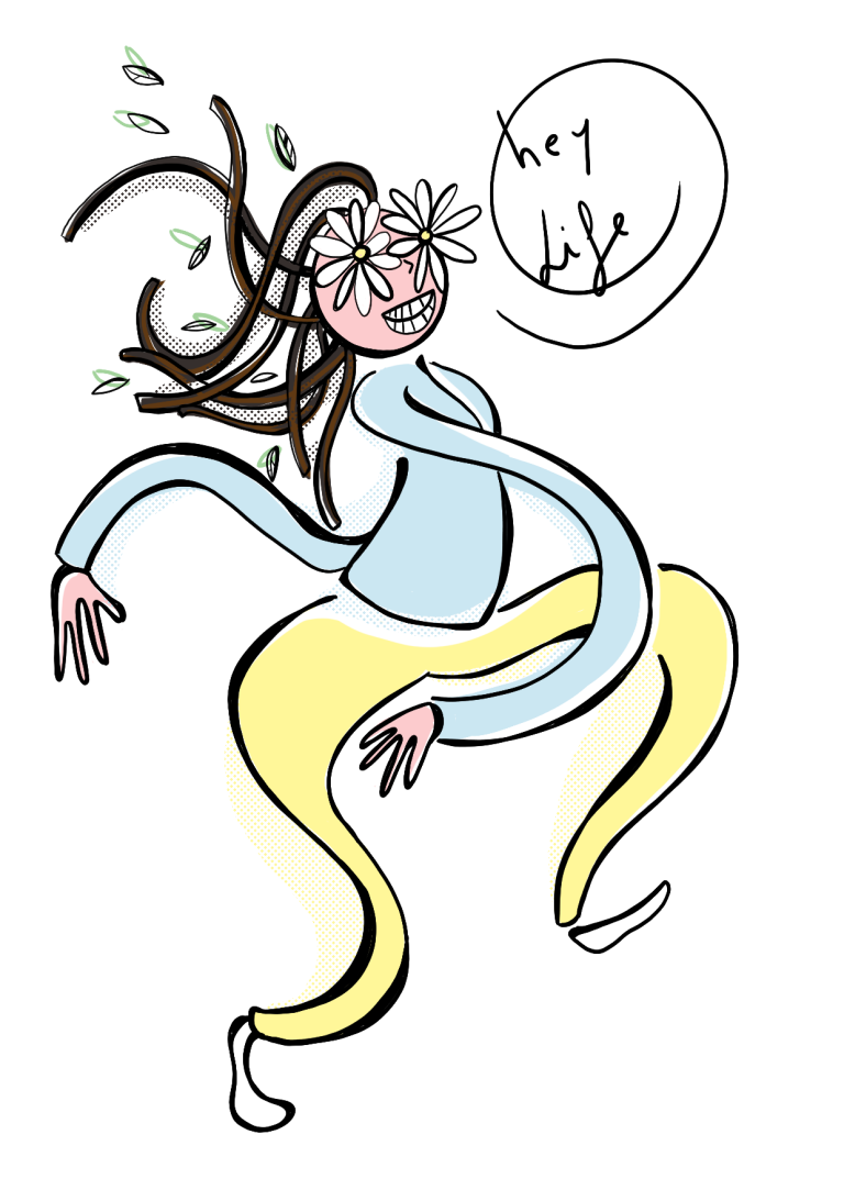 petit bonhomme dans la joie