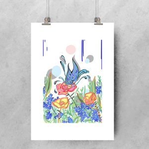 Mise en scène larmes à l'eau sur un mur avec épingles